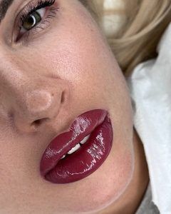 Healed result after semi permanent lip blush at getBeauty Cambridge